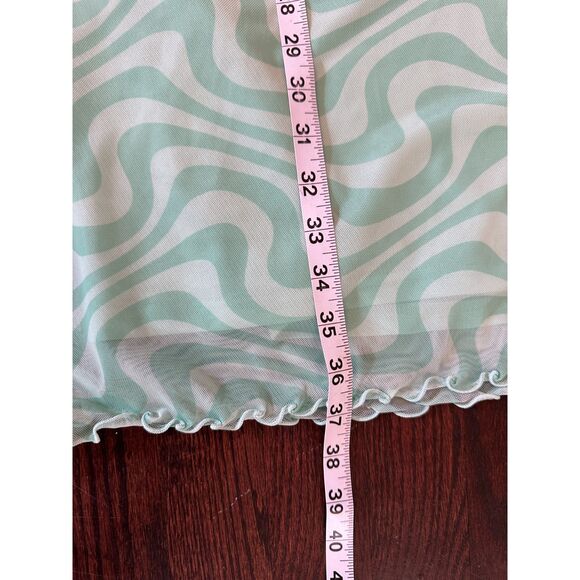 Urban Outfitters Green Swirly Midi Skirt Size Small - Picture 8 of 9